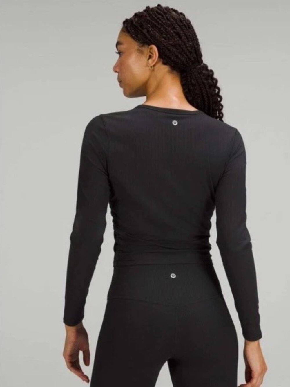 Lululemon All It Takes Ribbed Nulu Long-Sleeve Shirt Womens 6 New Black Yoga